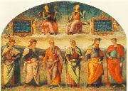 Prudence and Justice with Six Antique Wisemen, PERUGINO, Pietro
